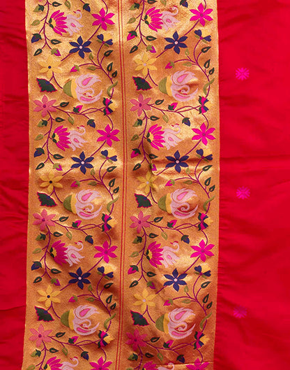 Red Silk Woven Paithani Saree