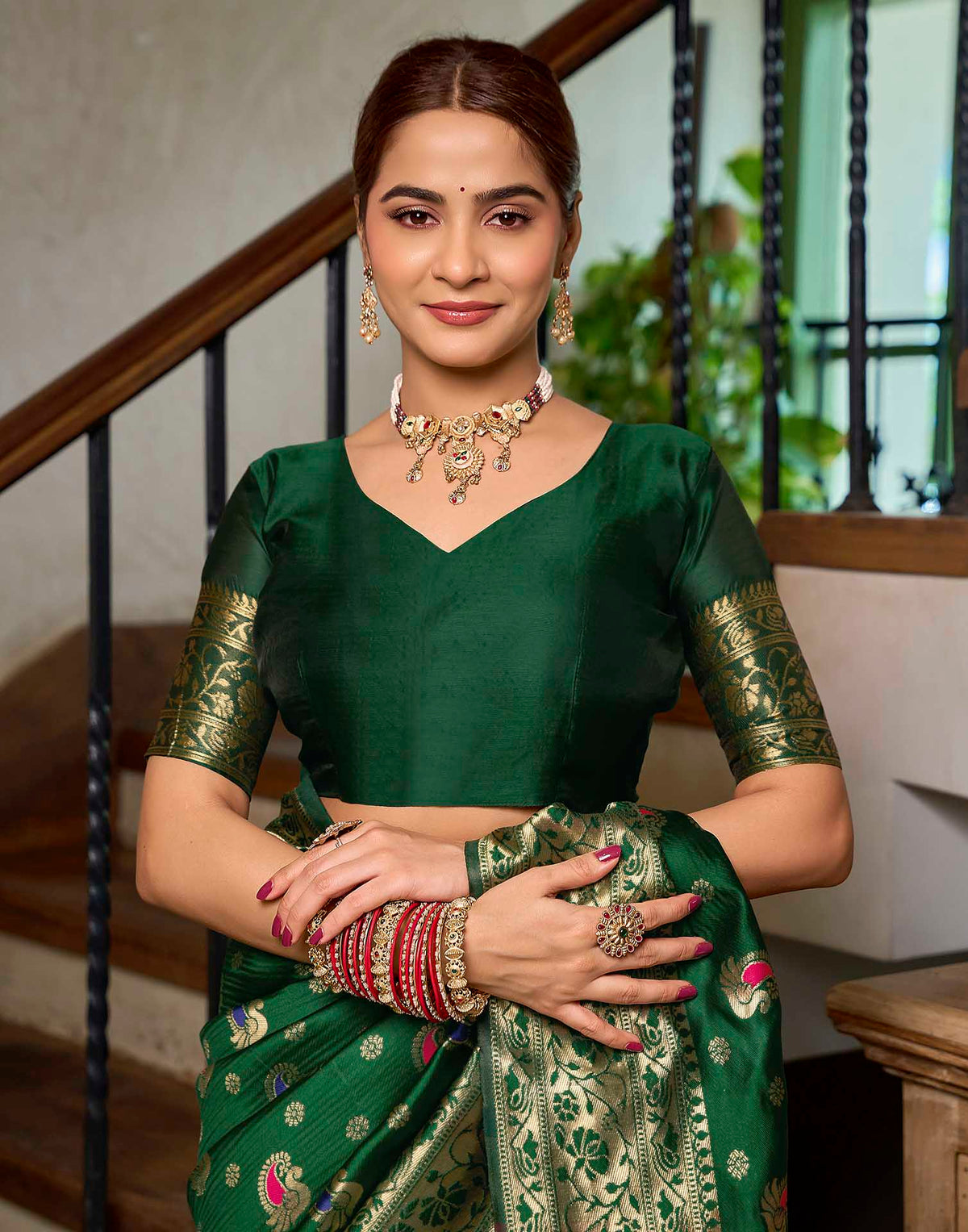 Green Silk Woven Paithani Saree