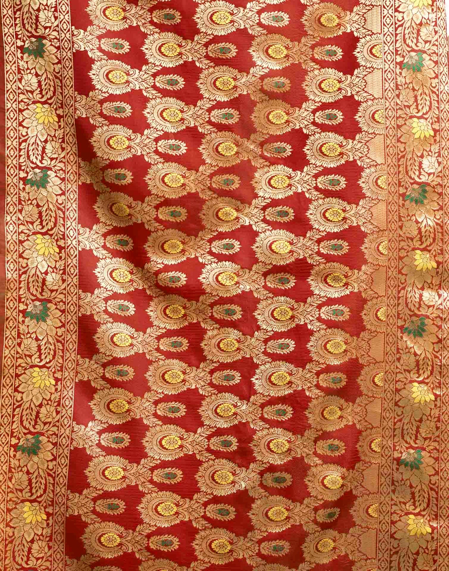Red Silk Woven Banarasi Saree