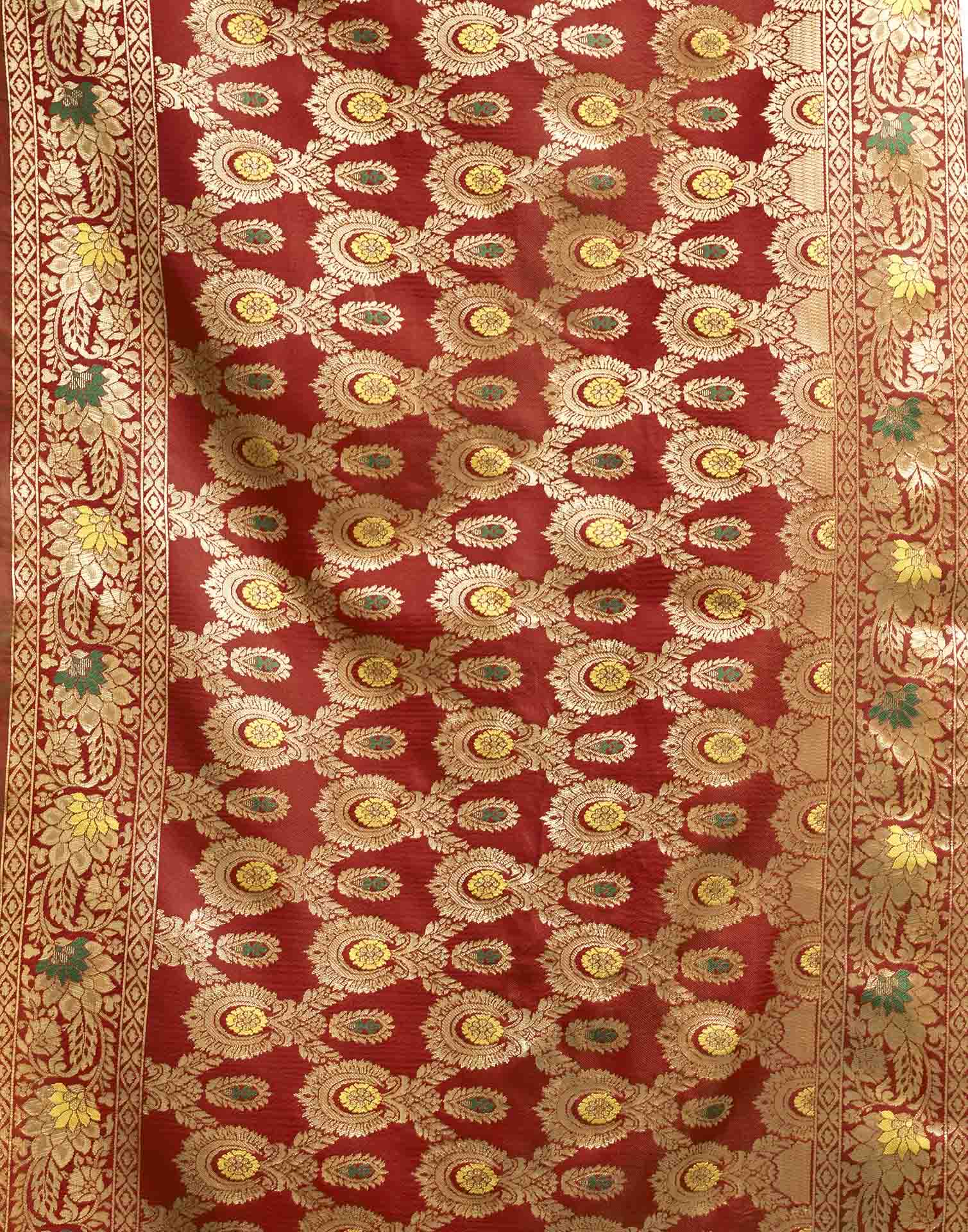 Red Silk Woven Banarasi Saree