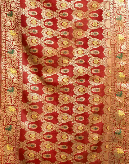 Red Silk Woven Banarasi Saree