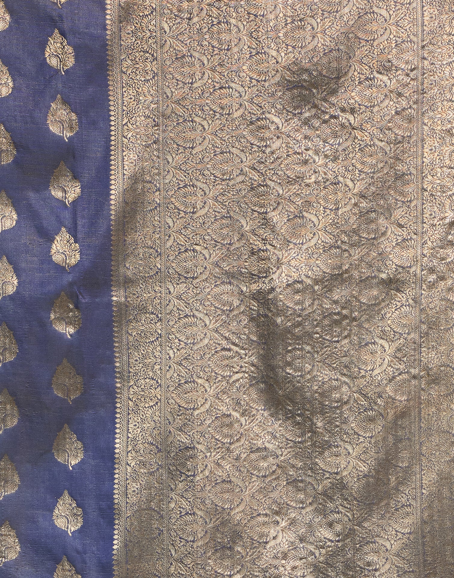 Blue Silk Woven Banarasi Saree