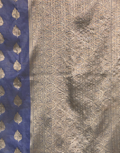Blue Silk Woven Banarasi Saree
