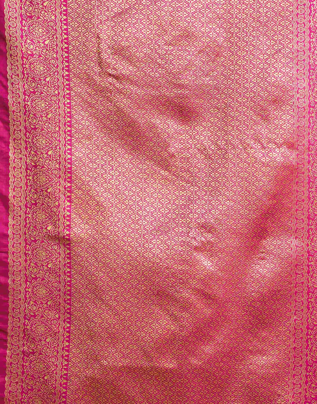 Pink Silk Printed Bandhani Saree
