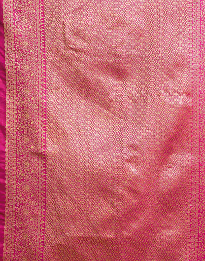 Pink Silk Printed Bandhani Saree