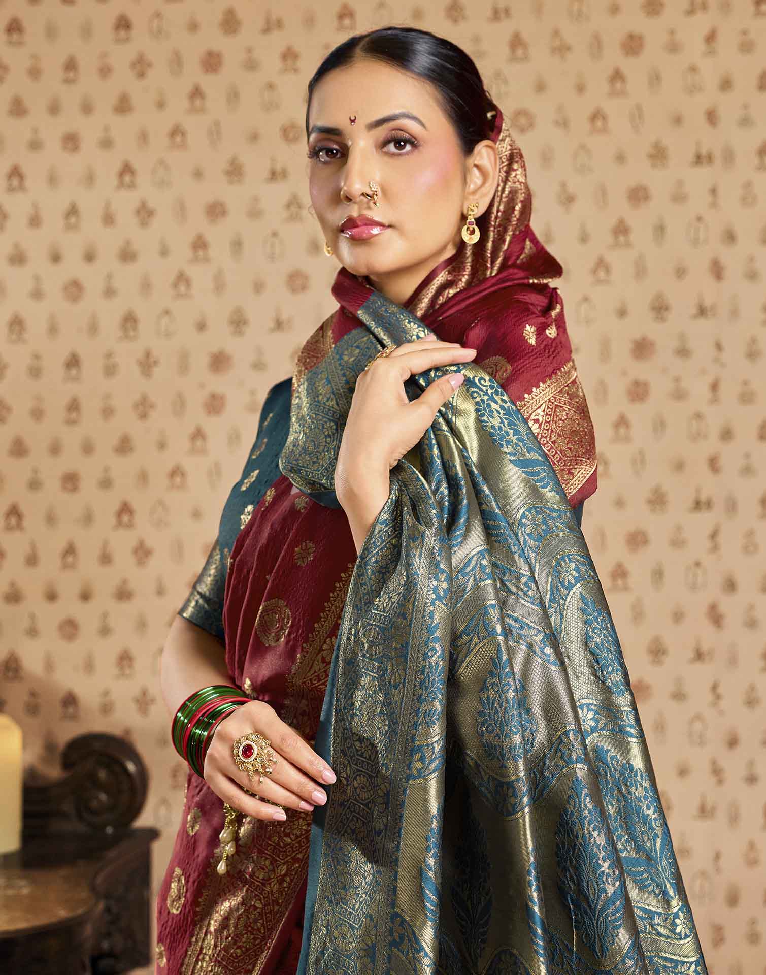 Red Silk Woven Banarasi Saree