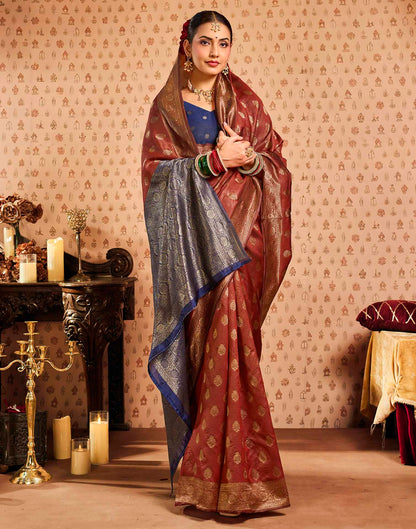Red Silk Woven Banarasi Saree