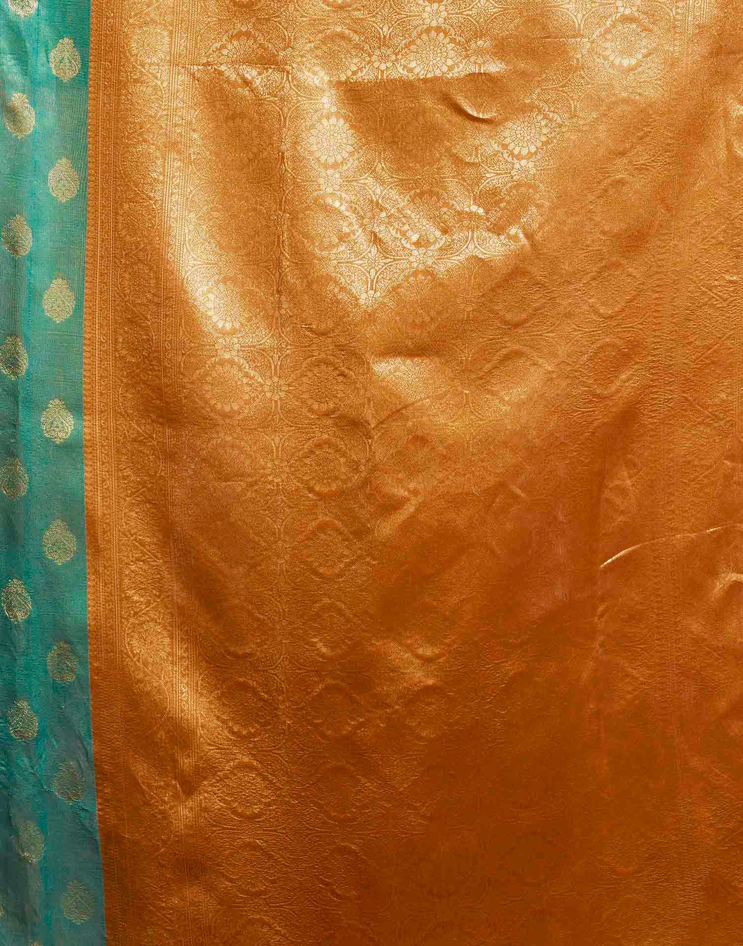 Rama Blue Silk Woven Banarasi Saree