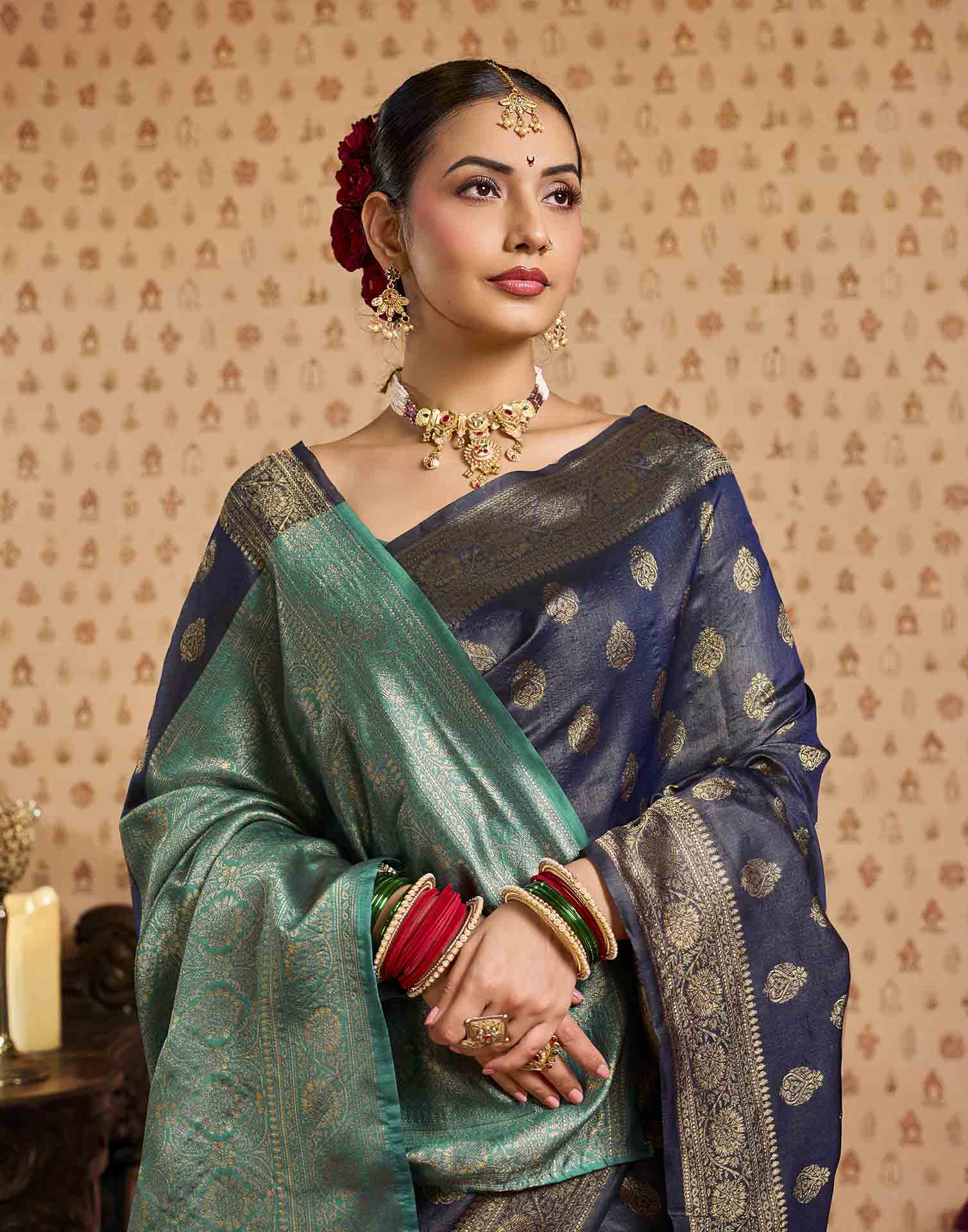 Black Silk Woven Banarasi Saree