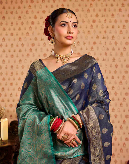 Black Silk Woven Banarasi Saree