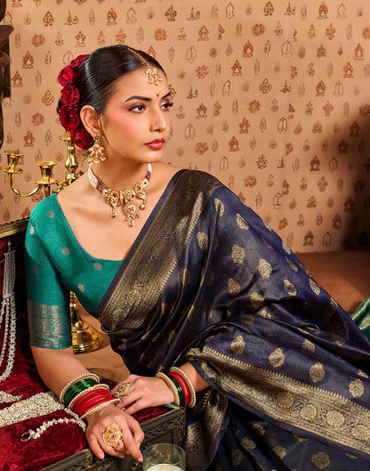 Black Silk Woven Banarasi Saree