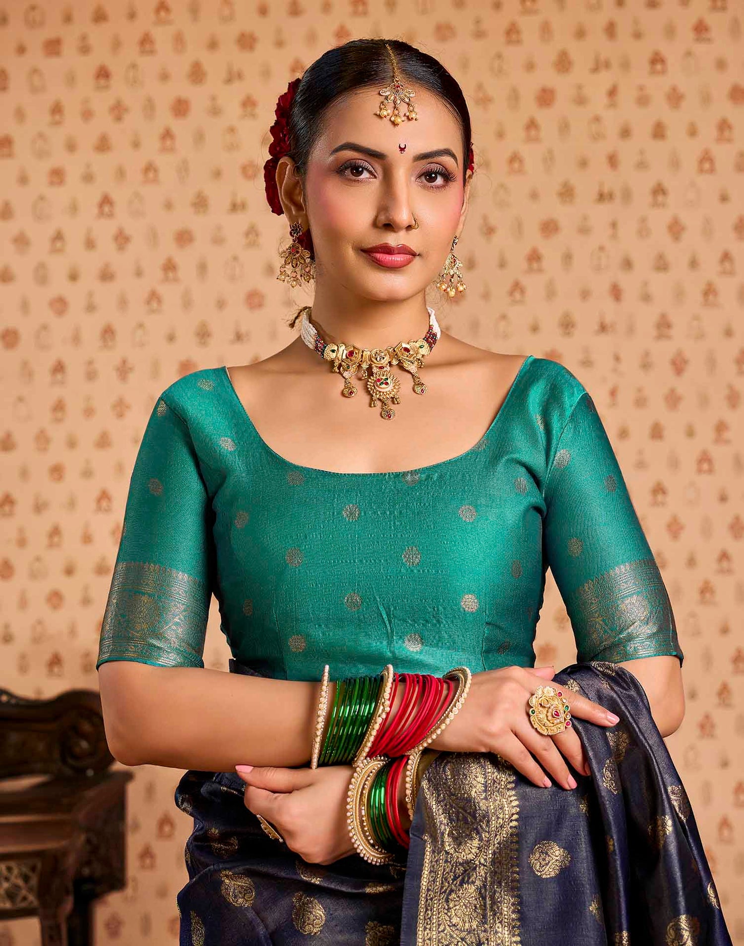 Black Silk Woven Banarasi Saree