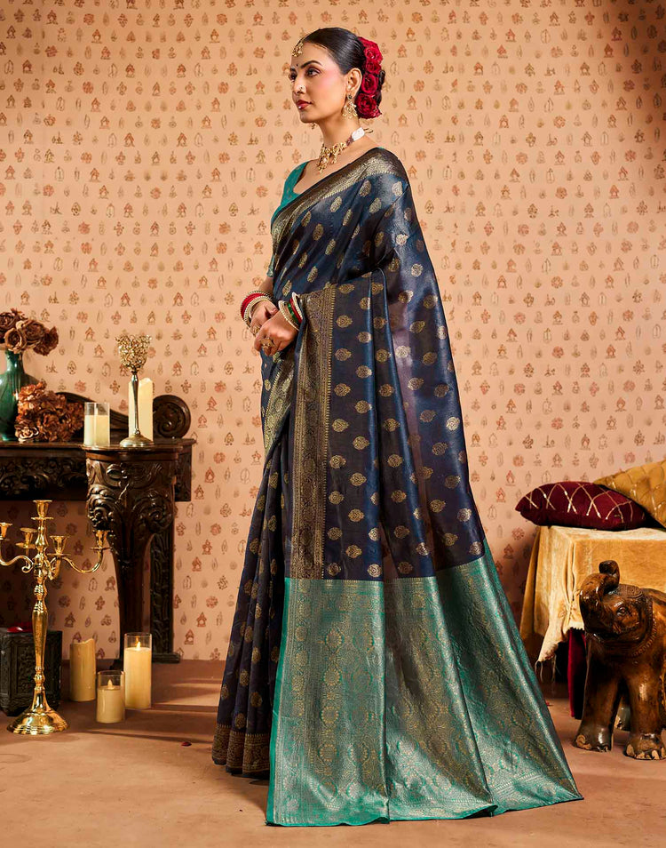 Black Silk Woven Banarasi Saree