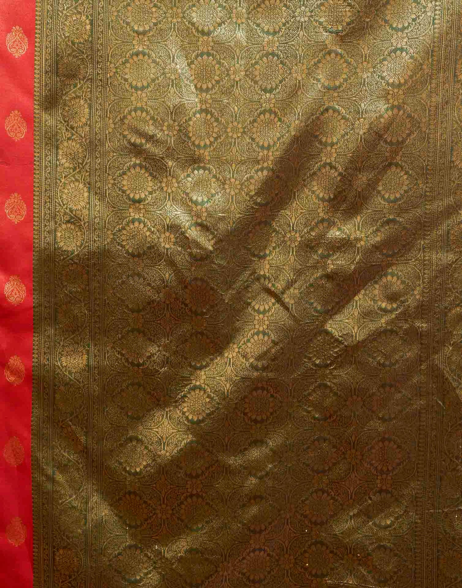 Red Silk Woven Banarasi Saree