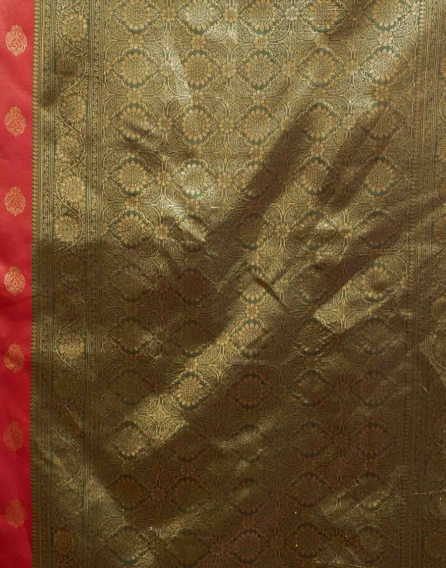Red Silk Woven Banarasi Saree