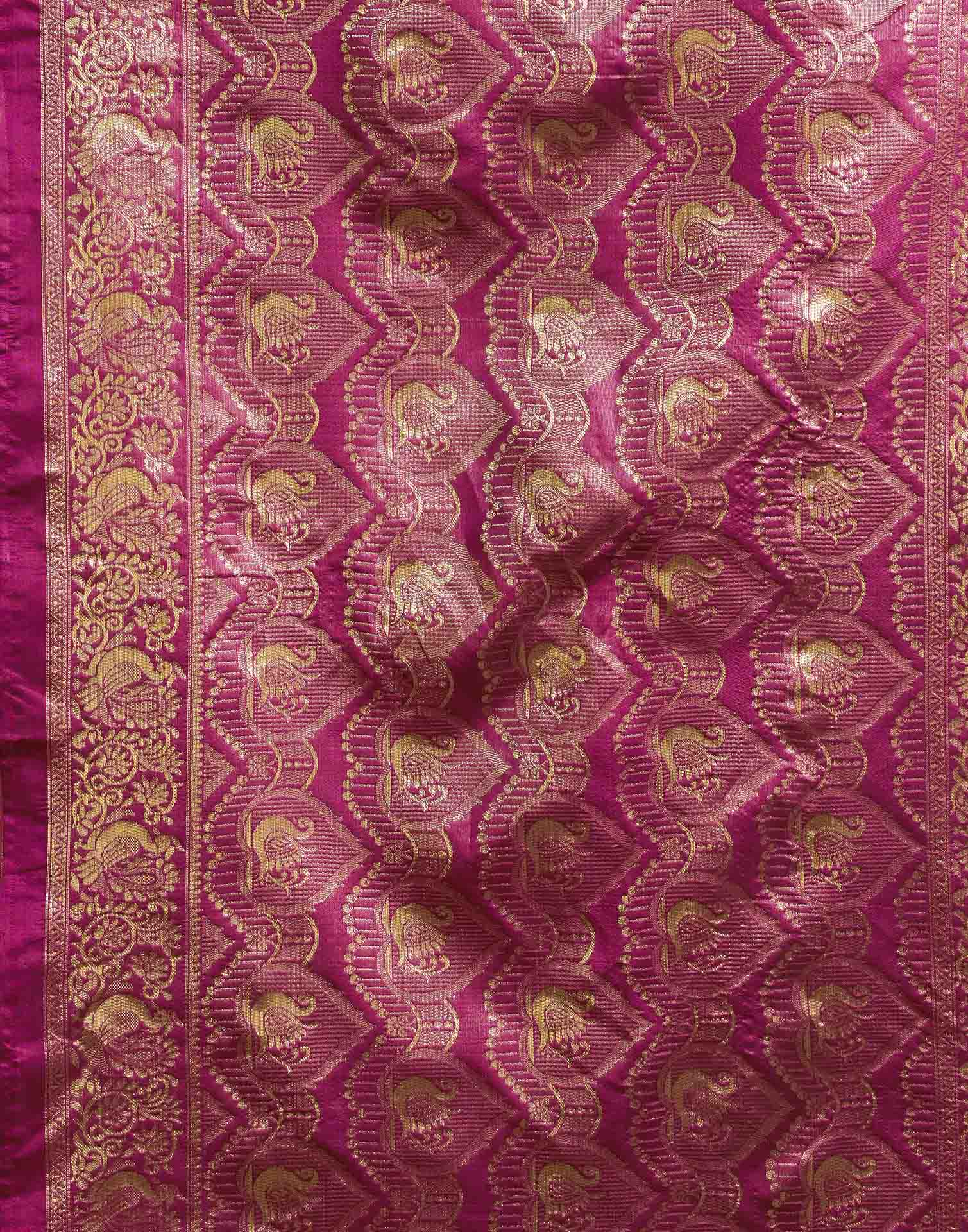 Light Pink Silk Woven Paithani Saree