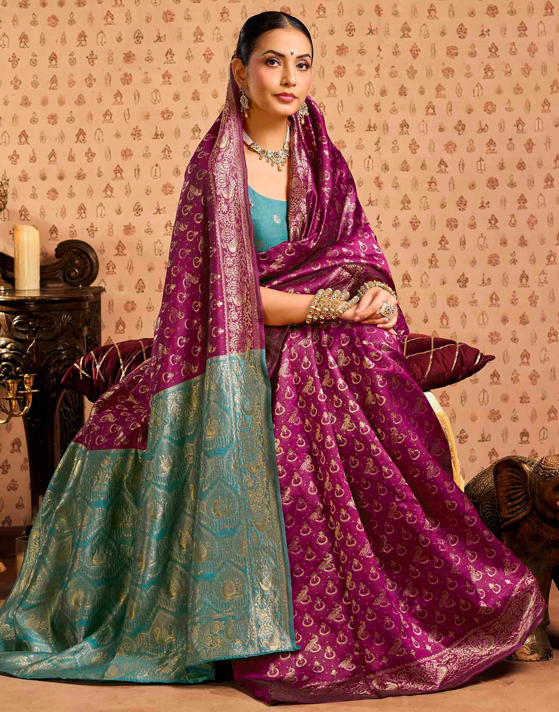 Red Silk Woven Paithani Saree