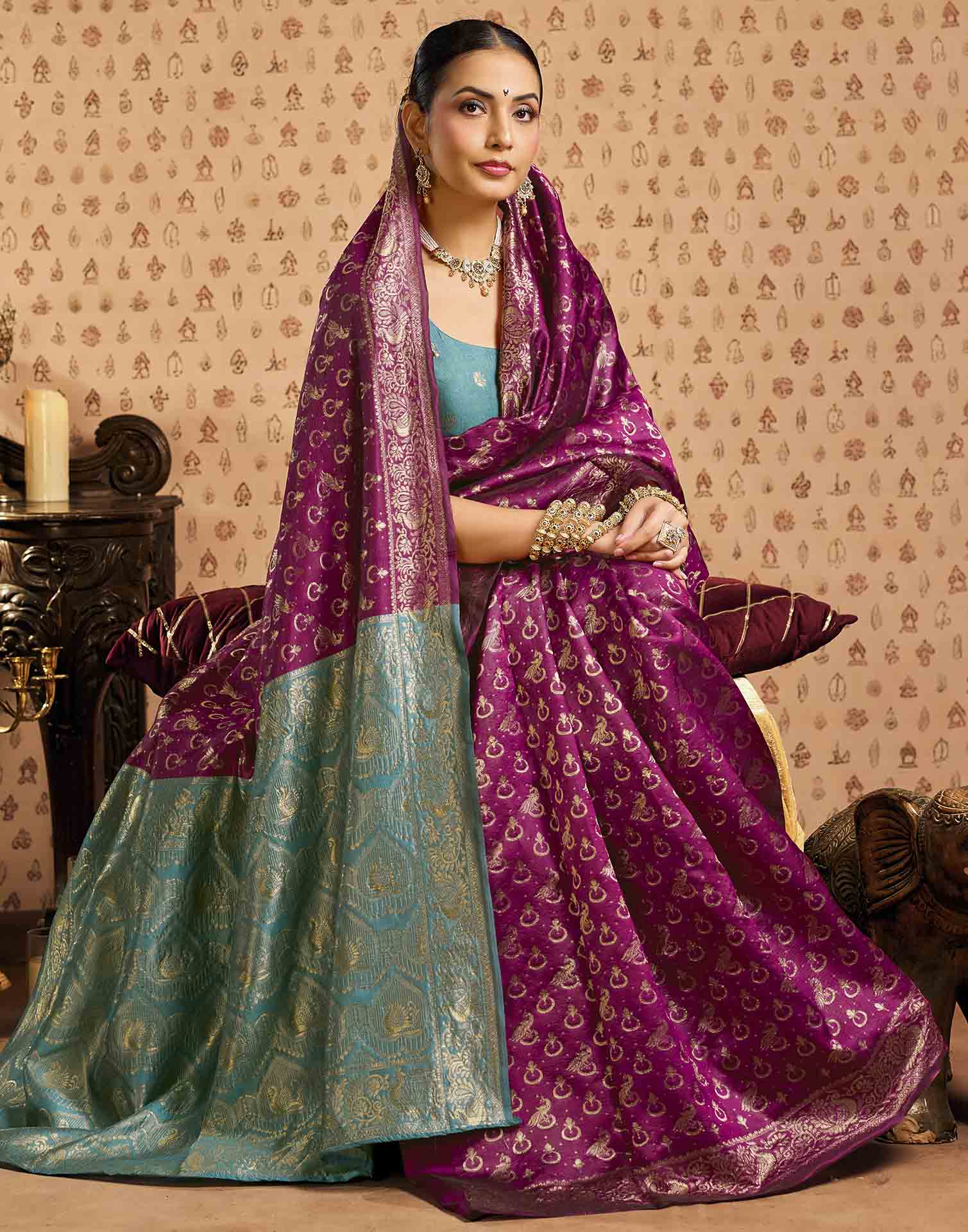 Red Silk Woven Paithani Saree