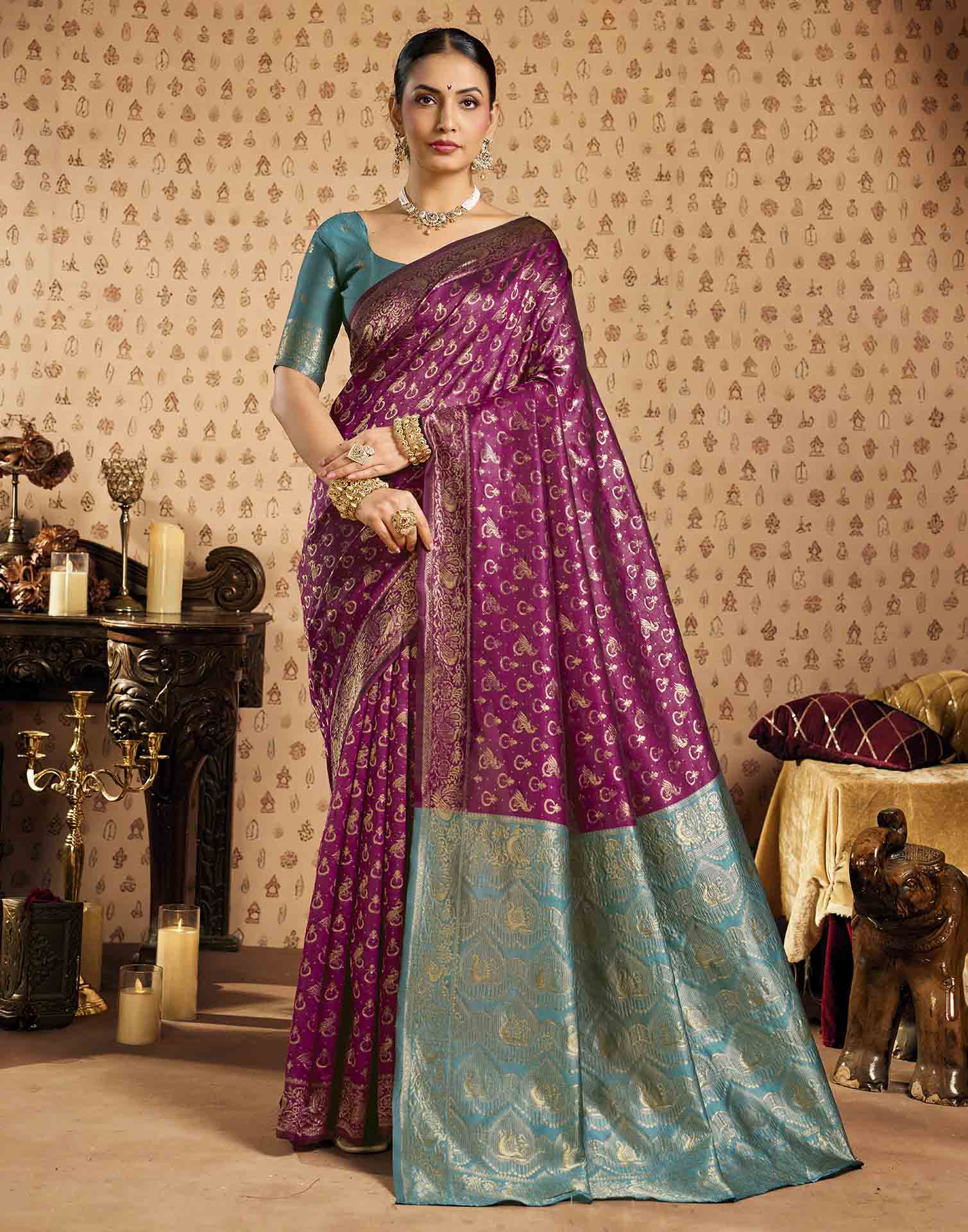 Red Silk Woven Paithani Saree