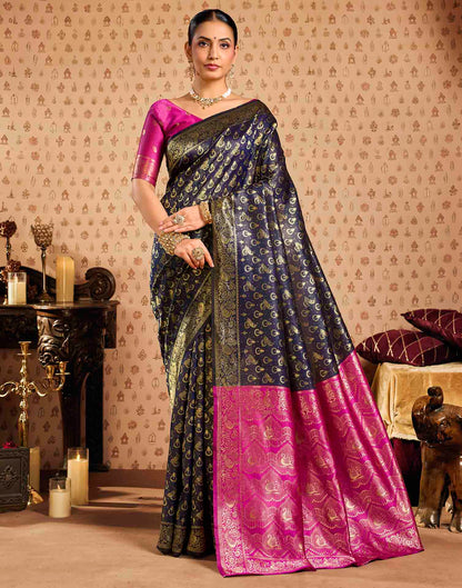 Black Silk Woven Paithani Saree