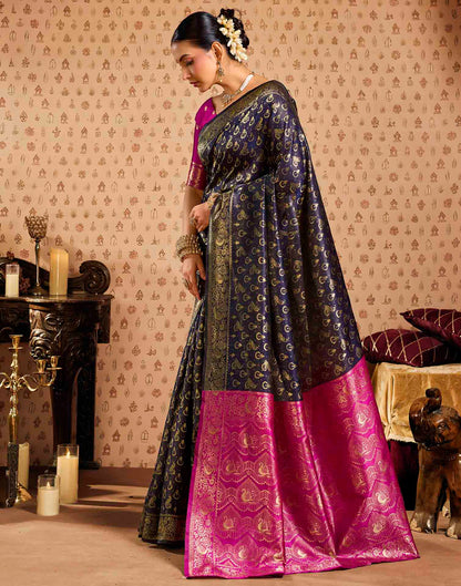 Black Silk Woven Paithani Saree