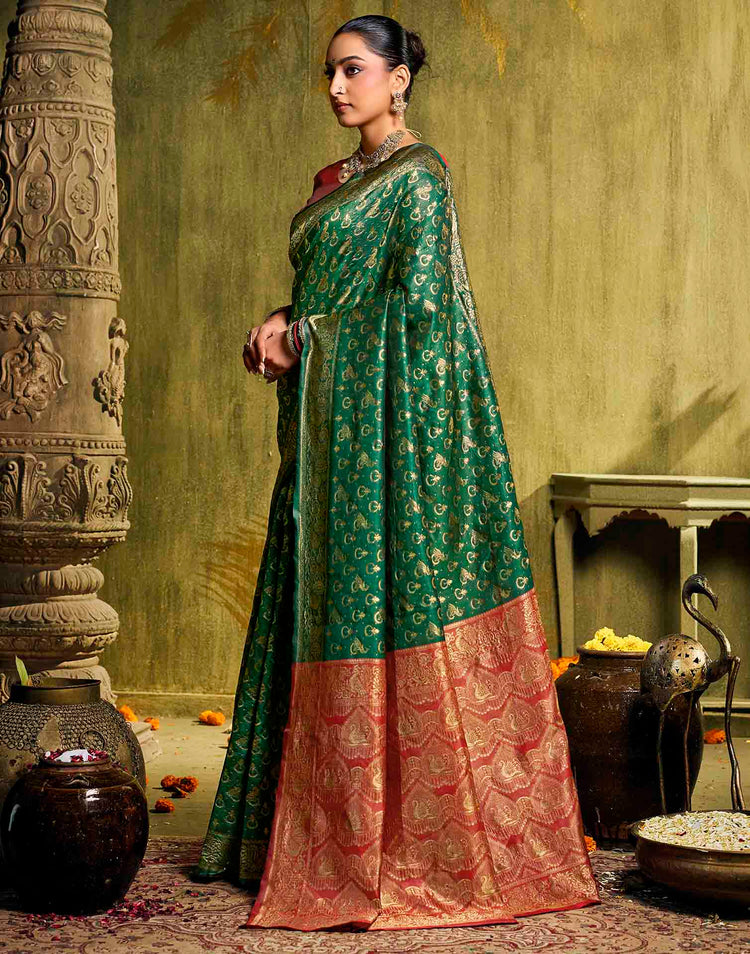 Green Silk Woven Paithani Saree
