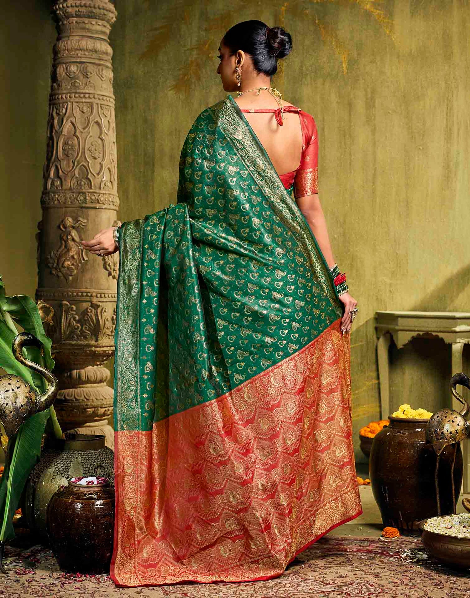 Green Silk Woven Paithani Saree