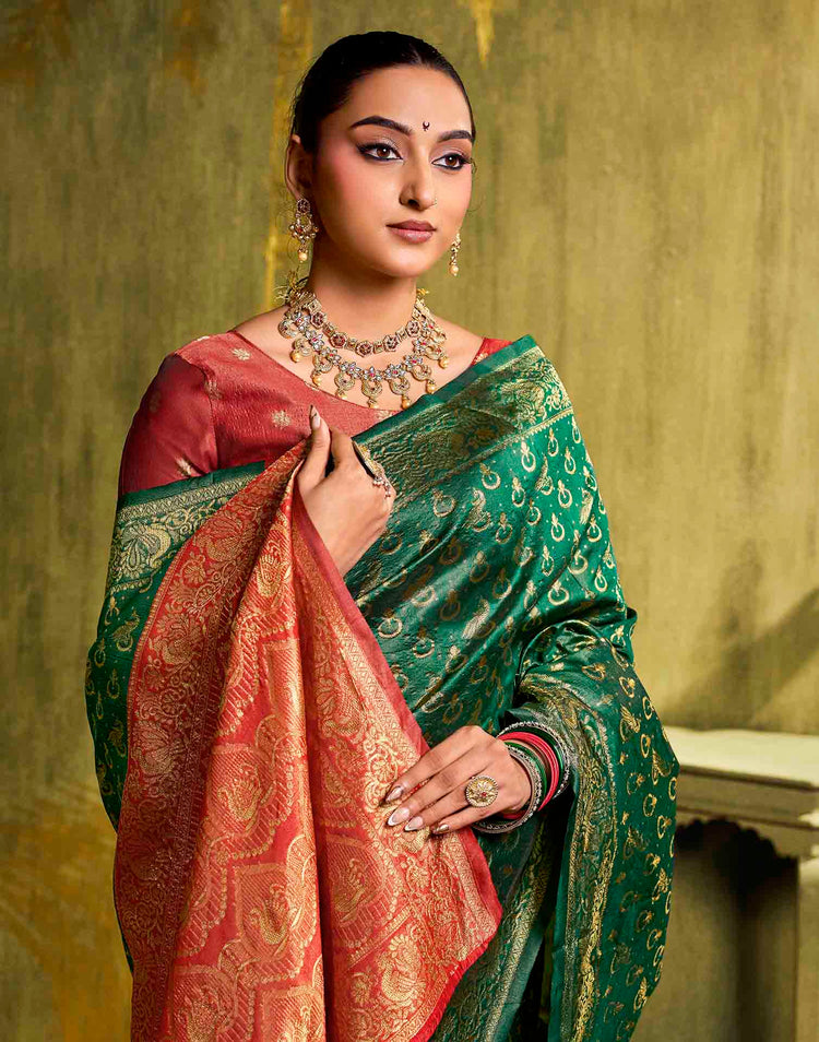 Green Silk Woven Paithani Saree