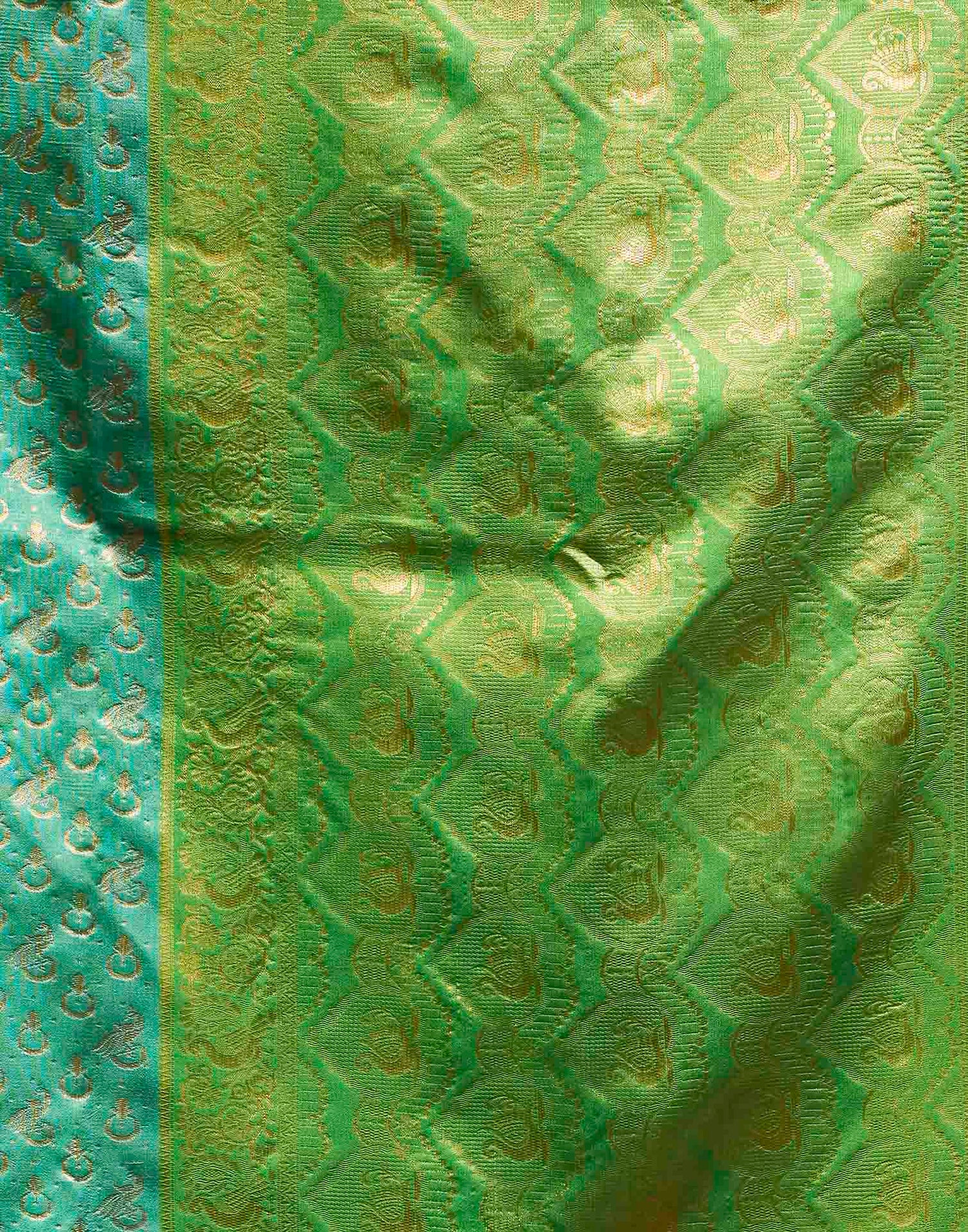Turqouise Silk Woven Paithani Saree