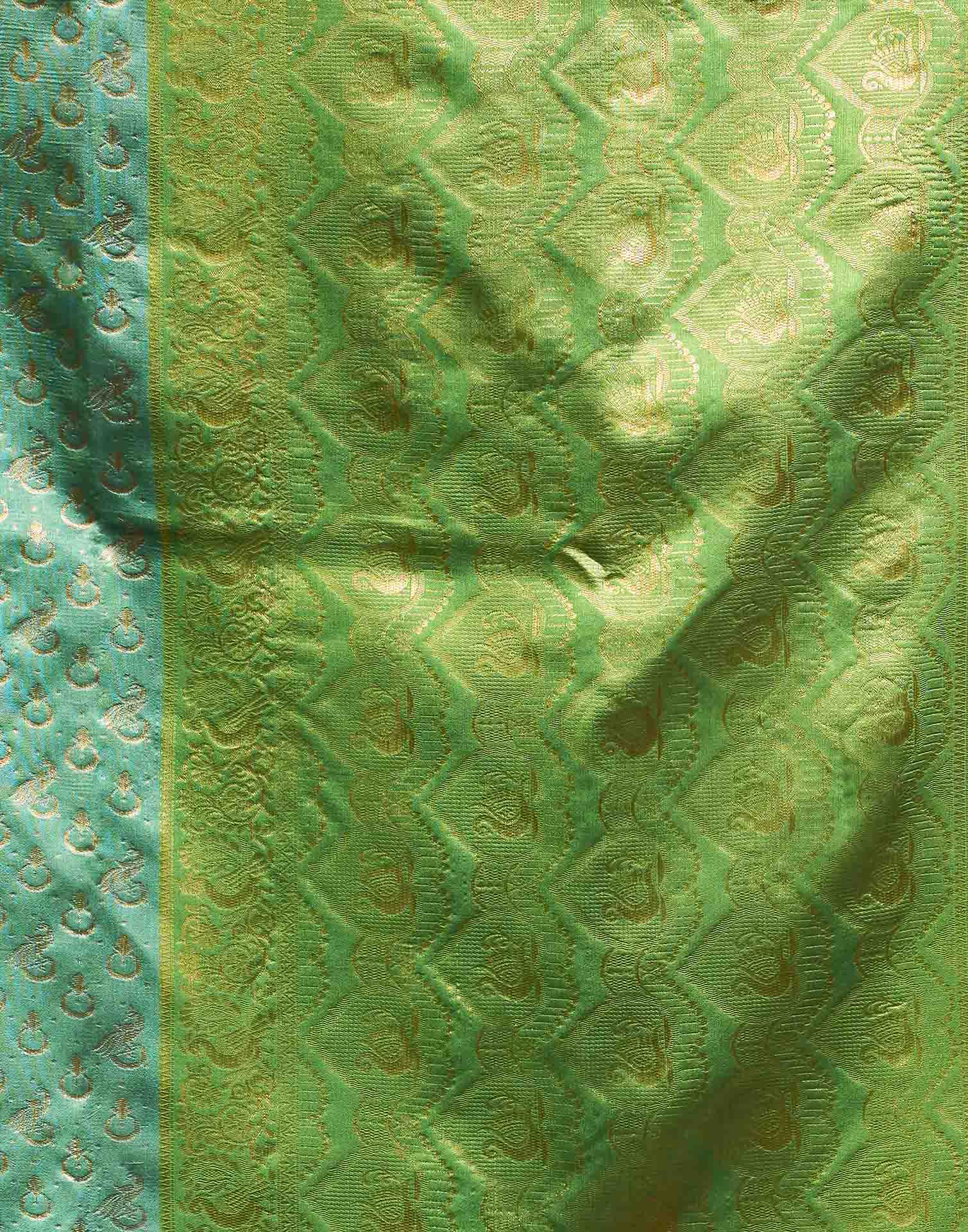 Turqouise Silk Woven Paithani Saree