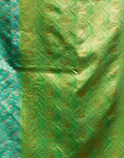 Turqouise Silk Woven Paithani Saree