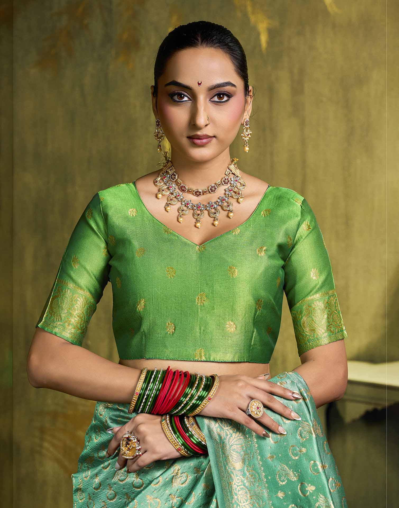 Turqouise Silk Woven Paithani Saree