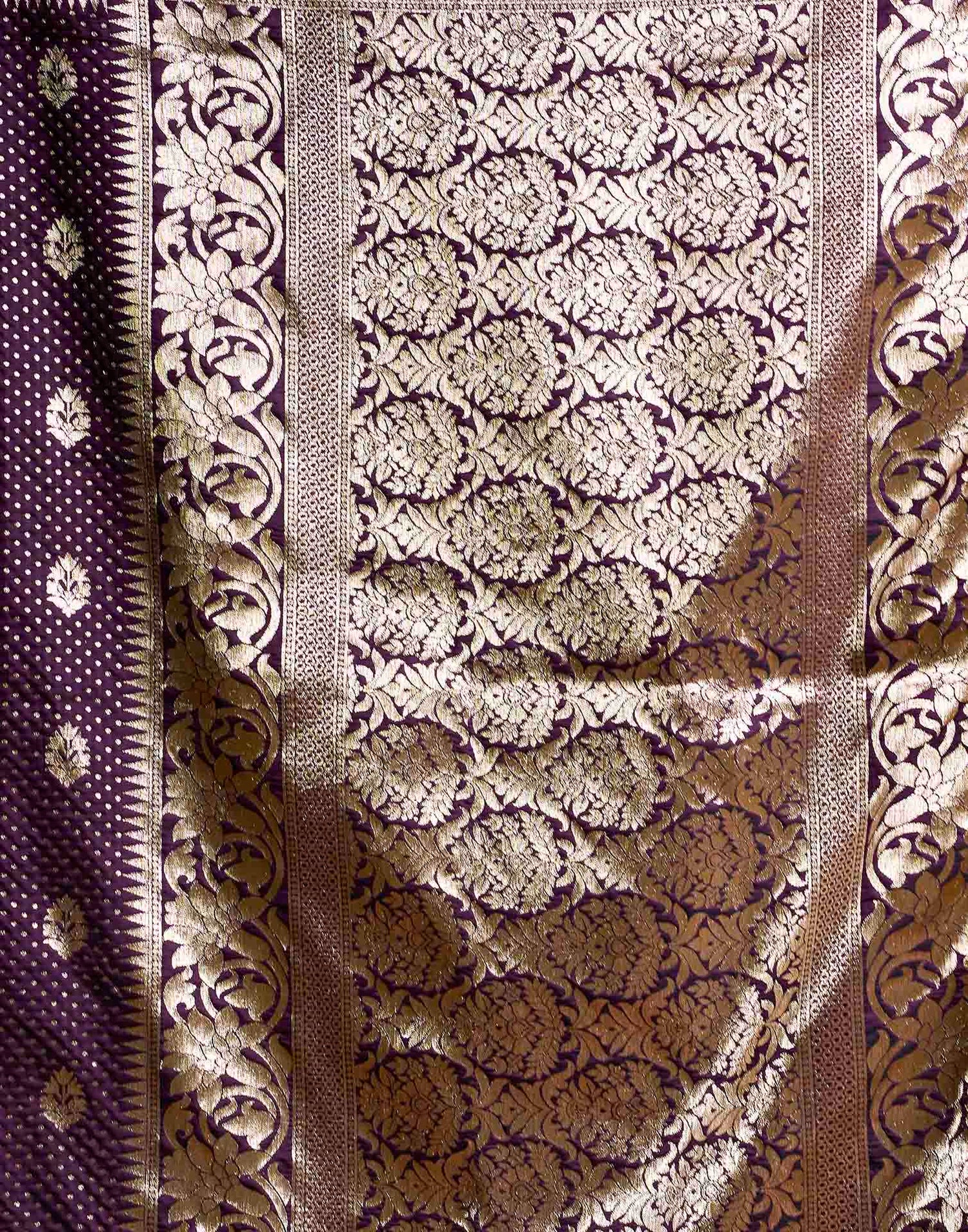 Purple Silk Woven Banarasi Saree