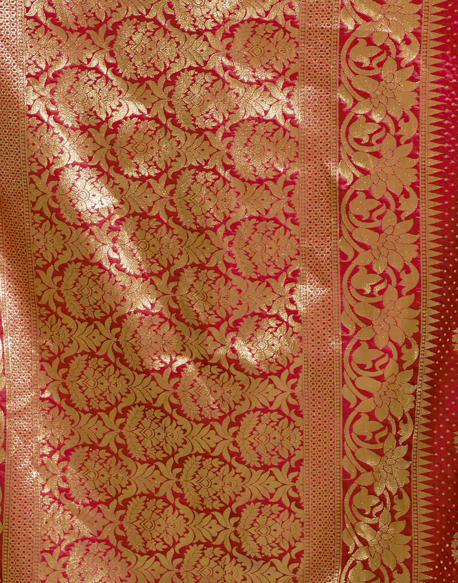 Red Silk Woven Banarasi Saree