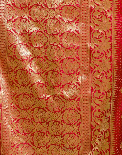 Red Silk Woven Banarasi Saree