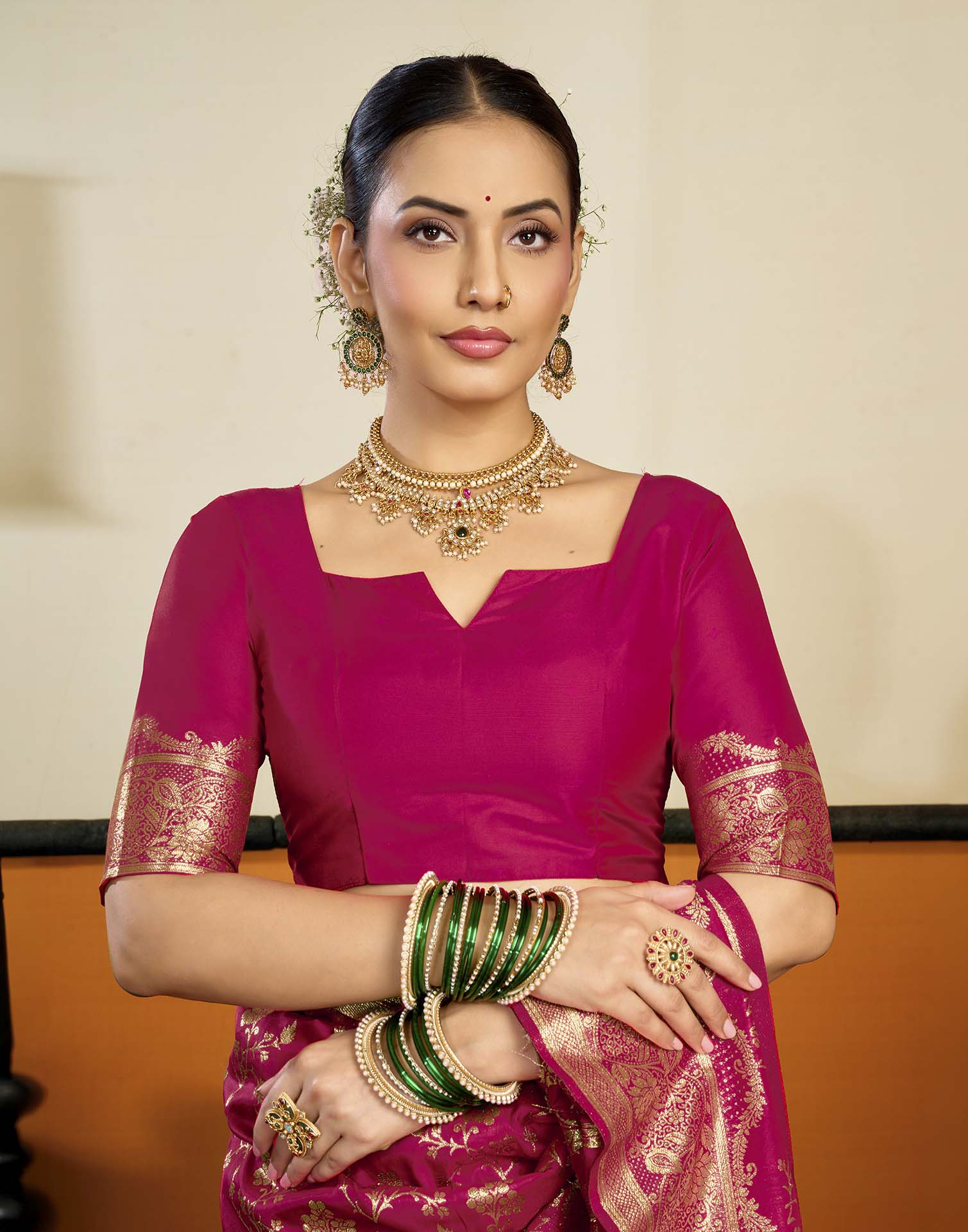 Red Silk Woven Banarasi Saree