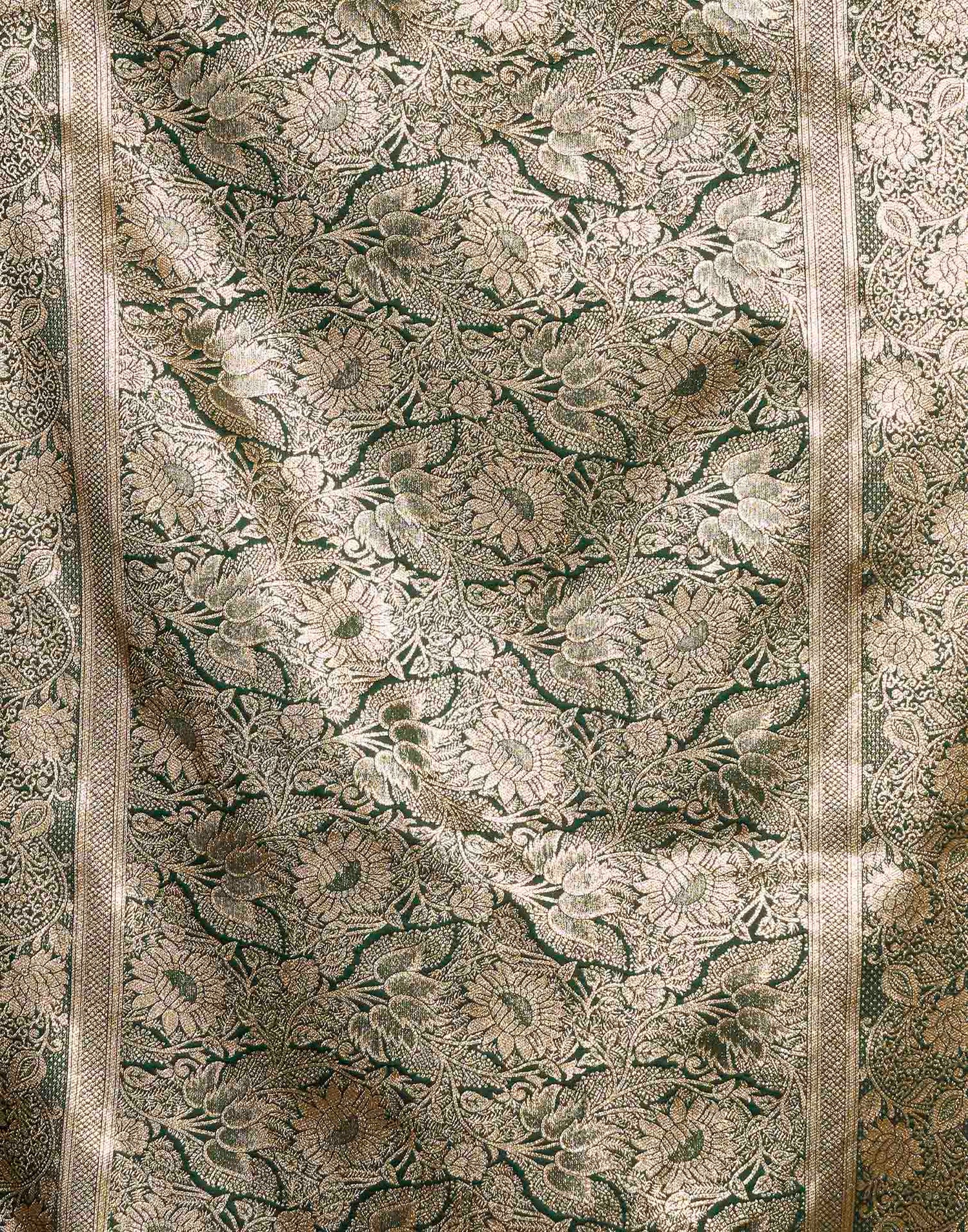 Dark Blue Silk Woven Banarasi Saree