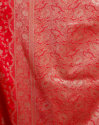 Red Silk Woven Banarasi Saree