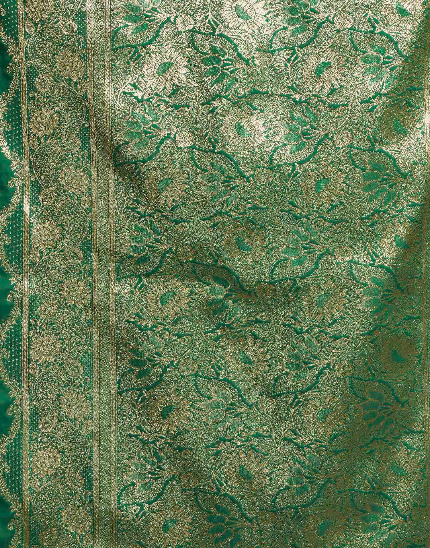 Turqouise Silk Woven Banarasi Saree