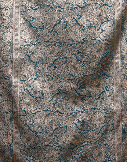Dark Blue Silk Woven Banarasi Saree