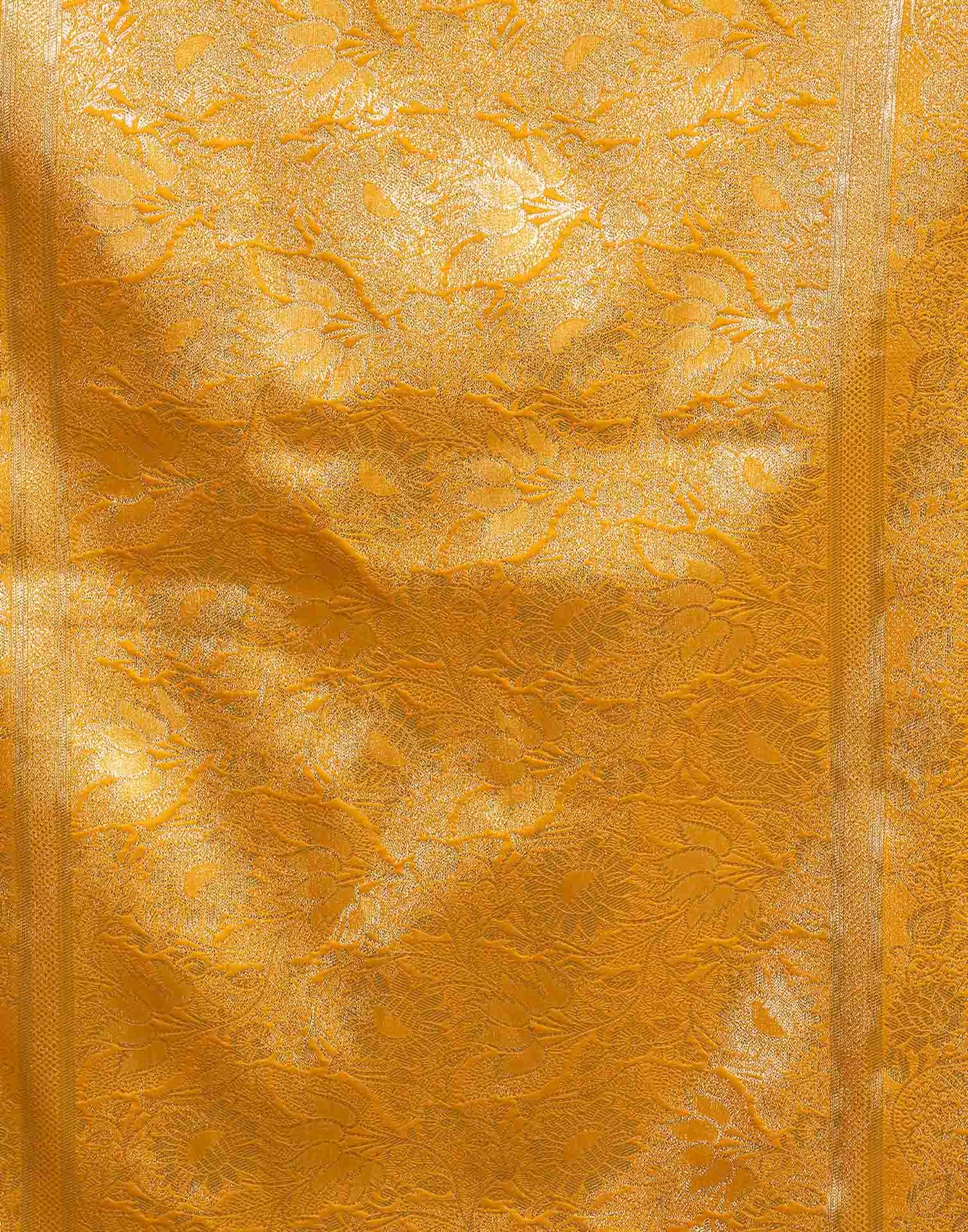 Yellow Silk Woven Banarasi Saree
