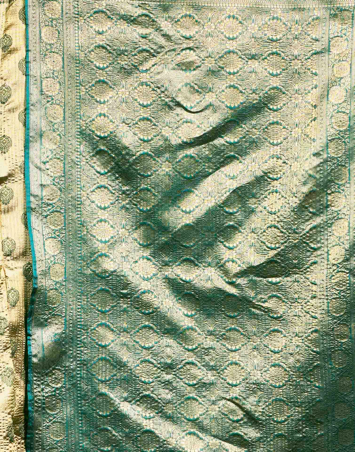 Dark Green Silk Woven Banarasi Saree