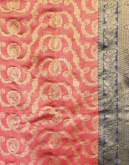 Orange Silk Woven Banarasi Saree