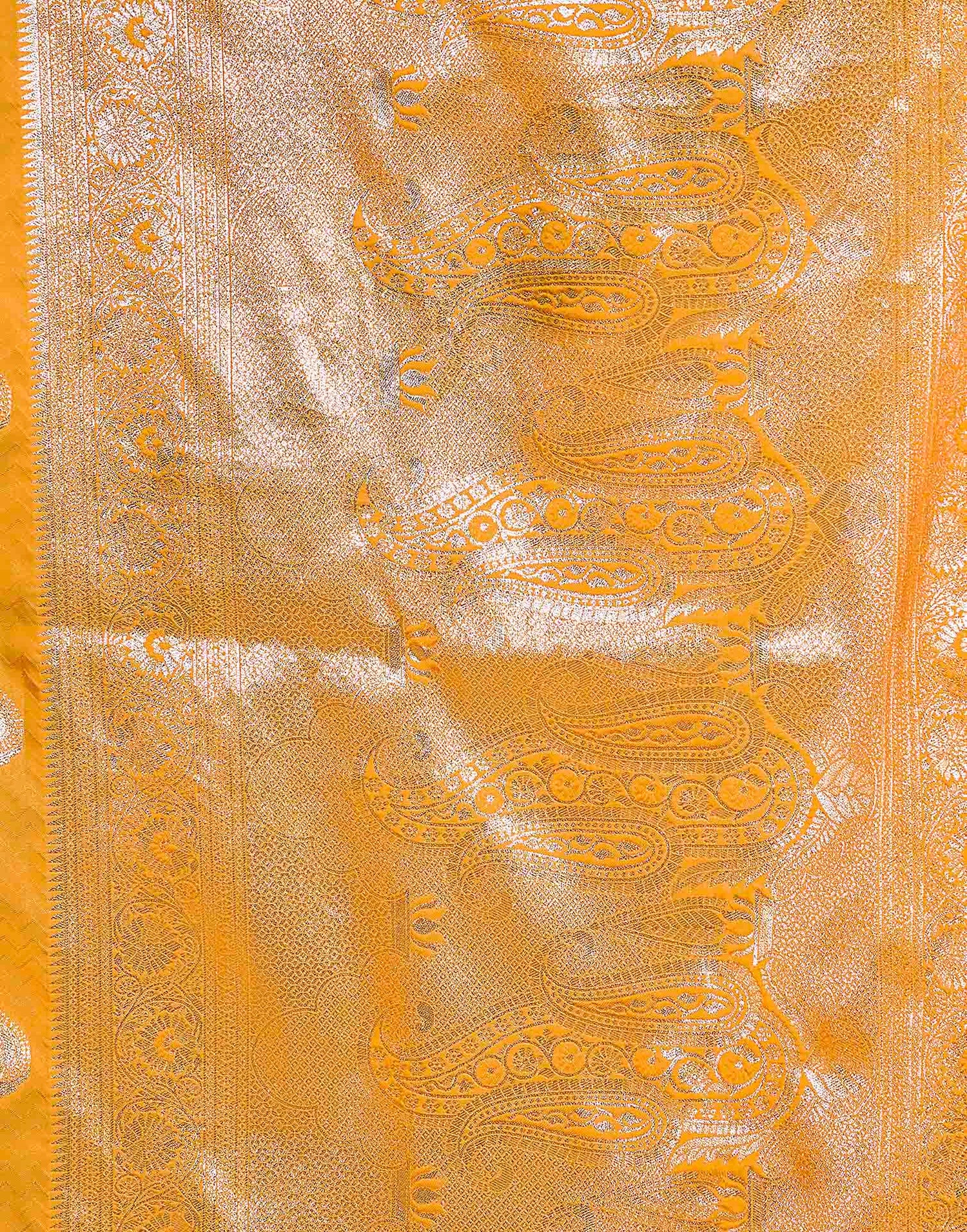Yellow Silk Woven Banarasi Saree