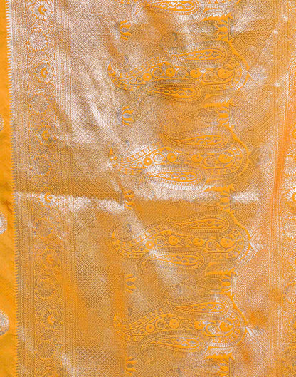 Yellow Silk Woven Banarasi Saree