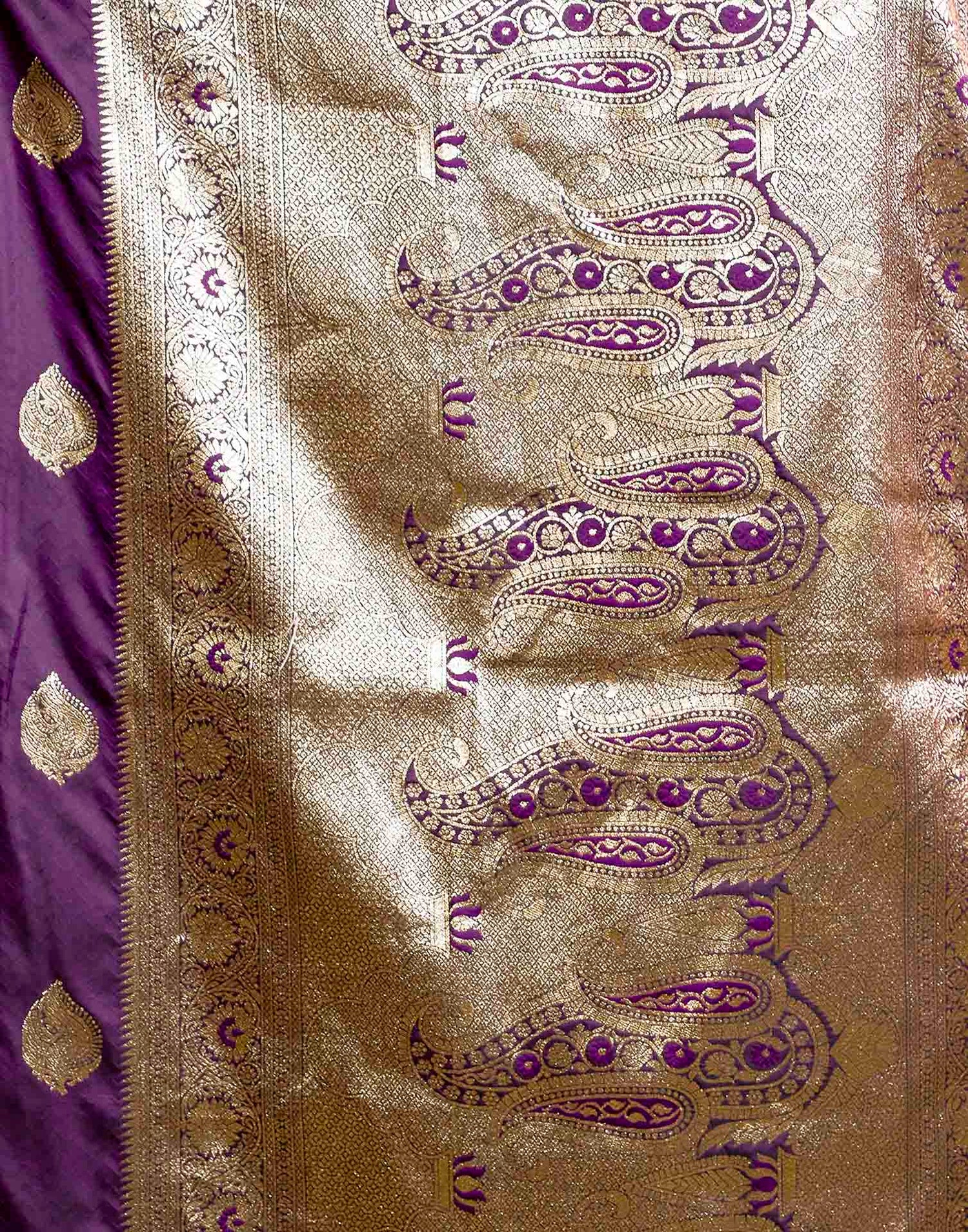 Purple Silk Woven Banarasi Saree
