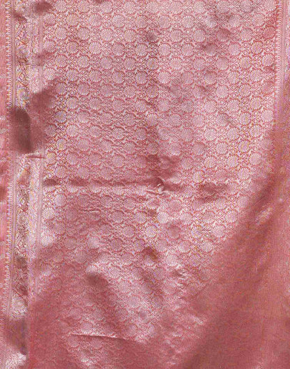 Dusty Rose Silk Woven Banarasi Saree