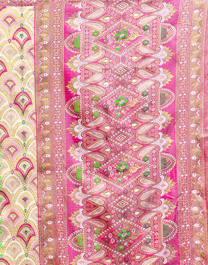 Off White Silk Woven Patola Saree