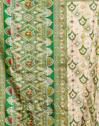 Off White Silk Woven Patola Saree