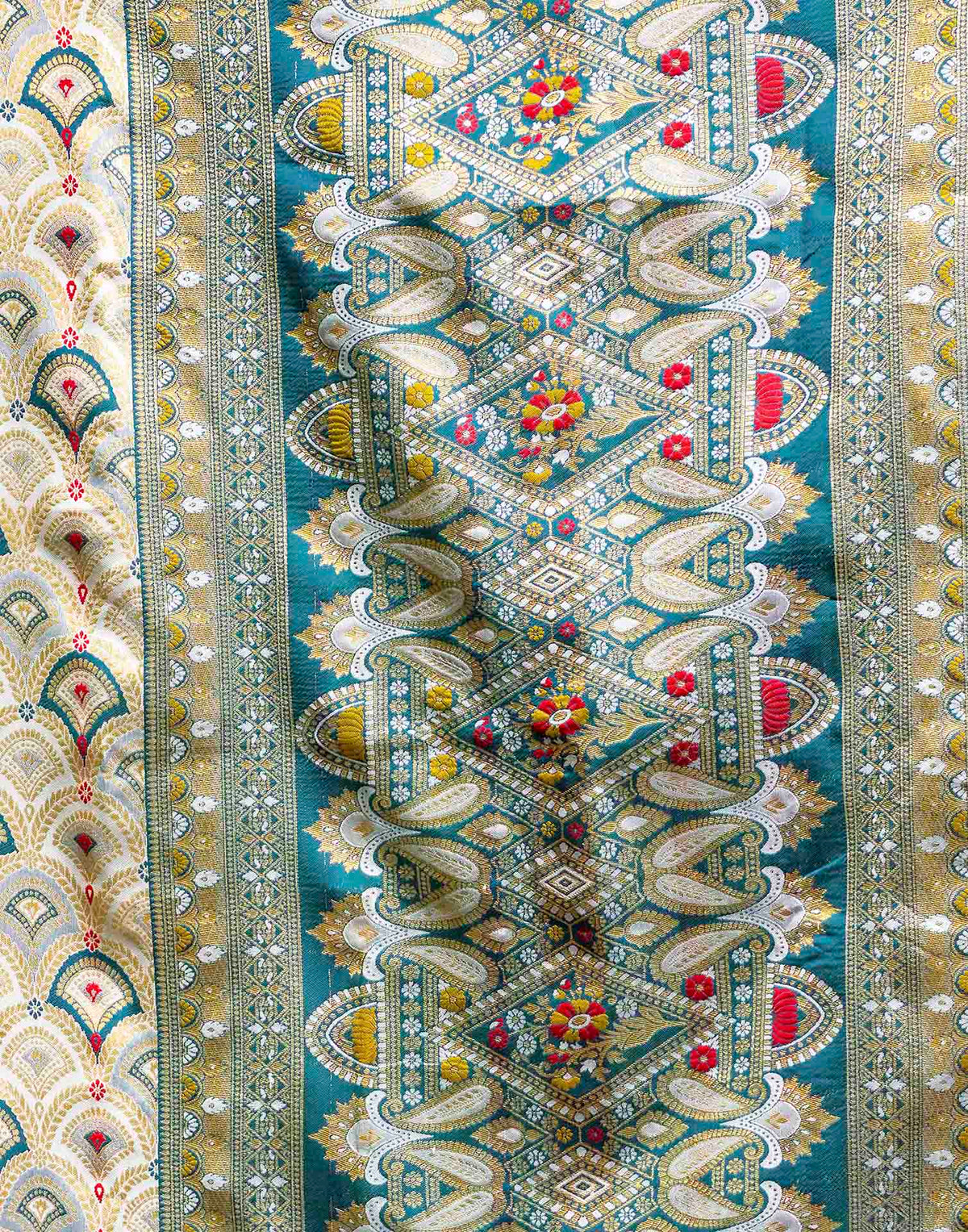 Off White Silk Woven Patola Saree